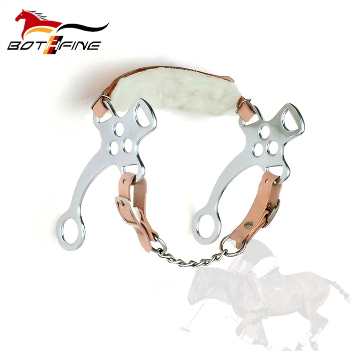 Leather Curb Chain Short Shank Hackamore Bits